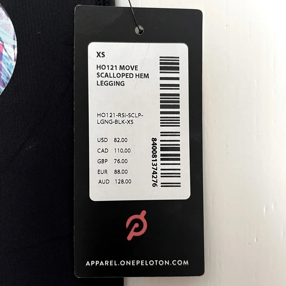 Peloton | NWT Black XS Move Scalloped Hem Legging - Picture 4 of 5